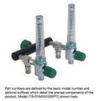 Product Image Tee Branch with Flowmeters, Oxygen, O2, Chrome, 0-15 LPM, Chemetron Adapter