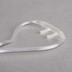 Product Image Oxygen Nasal Cannula, Soft Clear Curved Nasal Prongs, Standard Connector, No Tubing, Adult