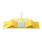 Product Image Cervical Immobilizer, Head Wedge, with Head Strap, Yellow, Waterproof, Plastic, Disposable