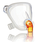 Product Image Face Mask, PerforMax SE, SM Adult, incl Headgear, White Headgear Clips, Clear Elbow Hub, Std Elbow