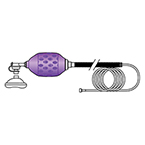 Product Image Manual Resuscitator BVM, 1st Response, SureGrip, ExpandableTubing Reservoir, Adult Mask