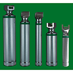 Product Image Laryngoscope Handle, GreenLine, Fiber Optic, Extra Large, Chrome Plated Brass, Uses 2 D Batteries