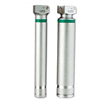 Product Image Laryngoscope Handle, Fiber Optic, LED, Chrome Plated Brass, Satin Finish, Medium, 2 C Batteries