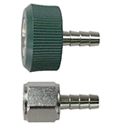 Product Image Adapter, Nitrous Oxide, N2O, DISS Female Hex Nut x 1/4 Hose Barb