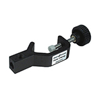 Product Image Pole Clamp, 1.5-in Pole, 1/8 NPT Female Holes - Top and Bottom, 1 Plug on Bottom, Hand Tight Knob