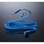 Product Image Cable, Electrosurgical, Bipolar, Blue, Sterile, Banana Pins, Straight, Disposable, 12 ft