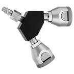 Product Image Quick Connect, Dual Outlet, Puritan, Oxygen, Male Inlet x Female Coupler Outlets