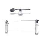 Product Image Glass Bottle Atomizer, Metal Top, Plastisol Bulb, Reusable