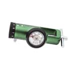 Product Image Oxygen Regulator, Mini, Click Style, 0-15 LPM, Yoke, Barb Outlet, Left Output, Green Label