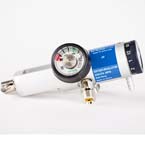 Product Image Oxygen Regulator, Click Style, 0-25 LPM, EMS, Yoke, Barb Outlet, Right Output, Green Label