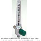 Product Image Oxygen Flowmeter, O2, Chrome, 0-15 LPM, No Adapter, 1/8 NPT Female