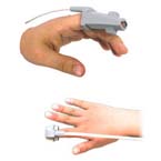 Product Image Pulse Oximeter Sensor, Reusable, 9ft Cable, DB9 Connector, BCI Compatible, Soft, Finger, Adult