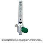 Product Image Oxygen Flowmeter, O2, Chrome, Low Flow, 0-3 LPM, No Adapter, 1/8 NPT Female