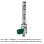 Product Image Oxygen Flowmeter, O2, Chrome, Low Flow, 0-5 LPM, No Adapter, 1/8 NPT Female