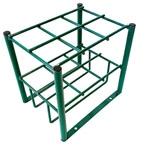 Product Image Cylinder Stand, M7, M9, C, D, E Cylinders, 6 Cylinder Capacity, Green