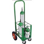 Product Image Cylinder Cart, M7, M9, C, D, E Cylinders, 6 Cylinder Capacity, Two Wheels, Green