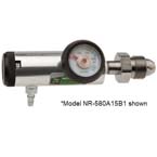 Product Image Nitrogen Regulator, Click-Style, CGA 580, 0-25 LPM, Large Cylinder, Silver