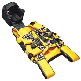 lsp half back extrication rescue vest w removable backboard bound